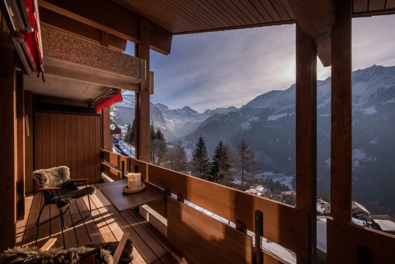 Chalet Primula Penthouse Wengen Exterior foto